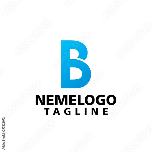 Bb letter logo design template vector, simple and modern © zaqilogo