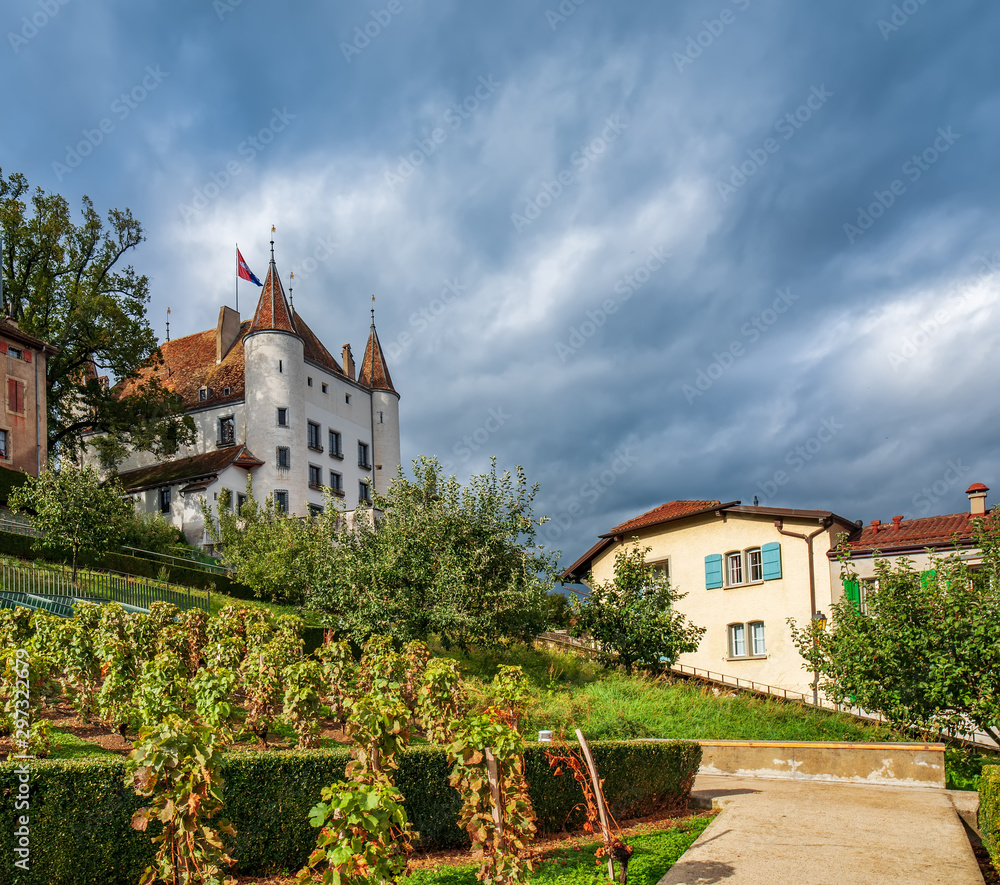 Scenic view of Nyon Castle, Nyon, Vaud, Switzerland