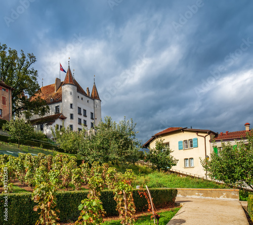 Scenic view of Nyon Castle  Nyon  Vaud  Switzerland
