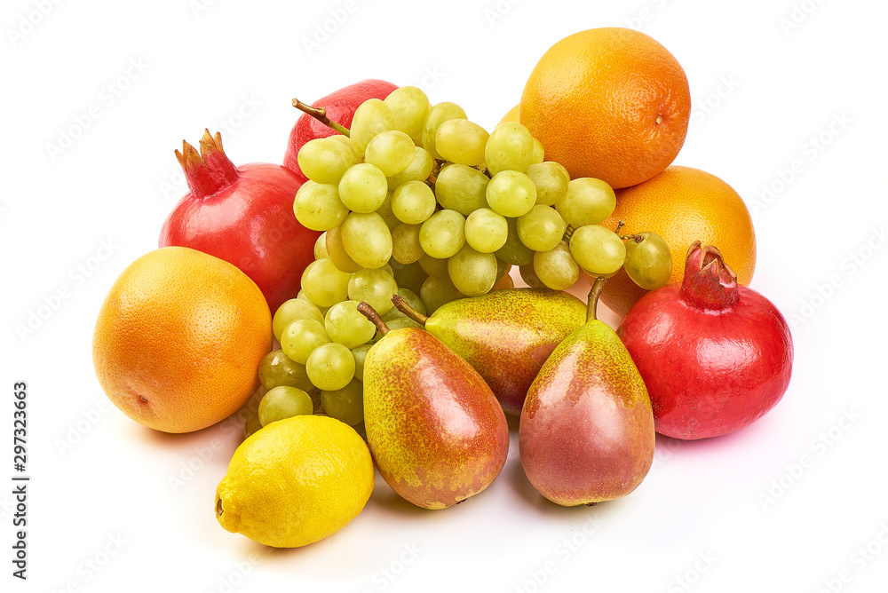 Mixed Fresh fruits, isolated on white background. Mixed Fresh fruits, isolated on white background.
