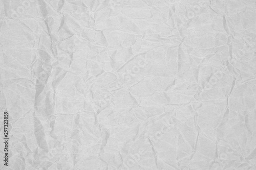 White crumpled packaging paper background texture. Grey Kraft Paper Coarse. Wrinkled paper bag