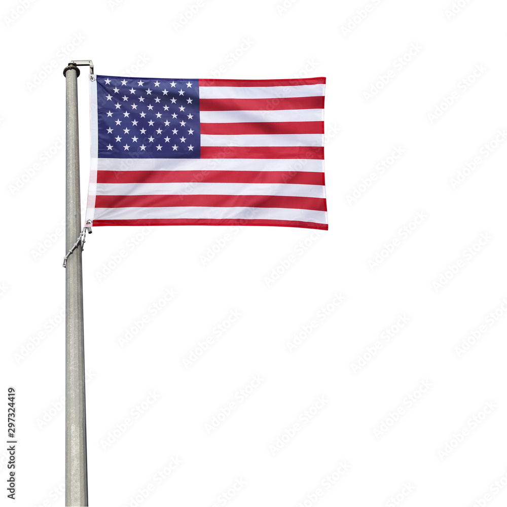 Obraz premium american flag on white background