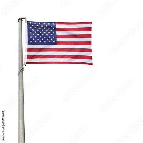 american flag on white background