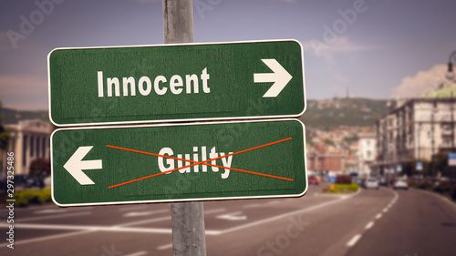Street Sign Innocent versus Guilty