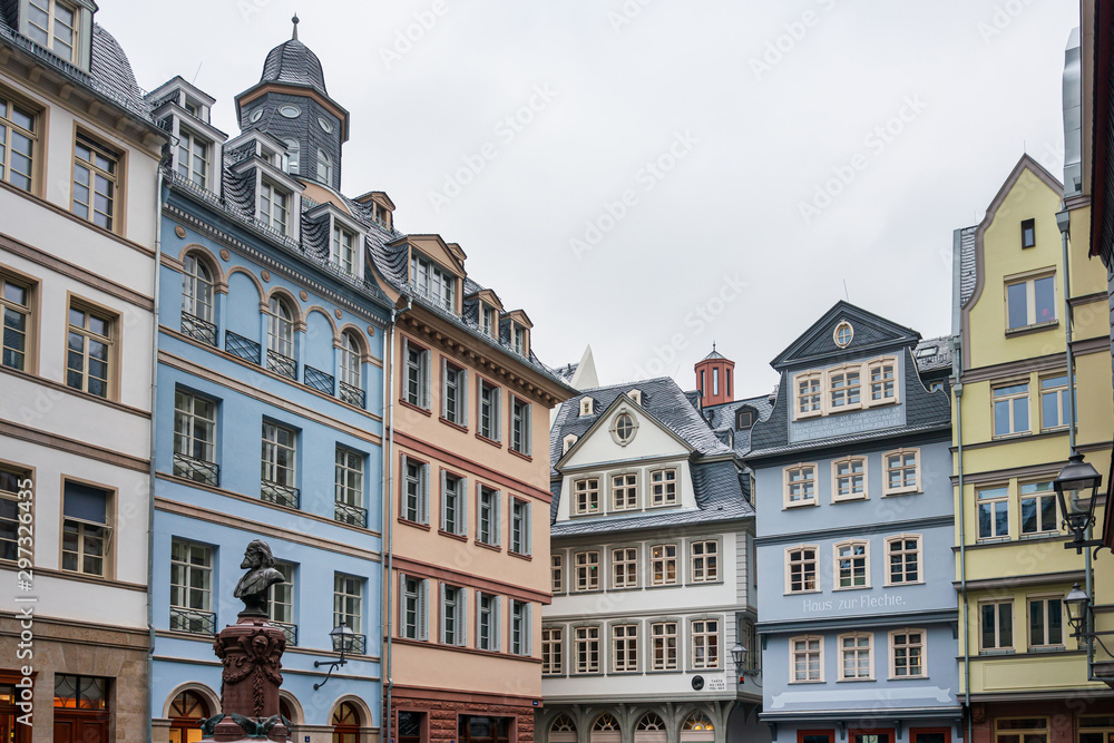 Frankfurt, Germany - January 22, 2019: Antique building view in Frankfurt, Germany.