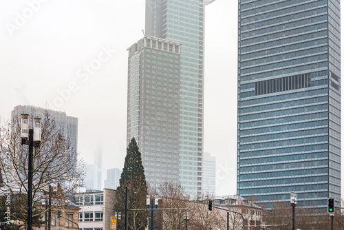 Frankfurt, Germany - January 22, 2019: Commercial finance building in Frankfurt, Germany. © ilolab