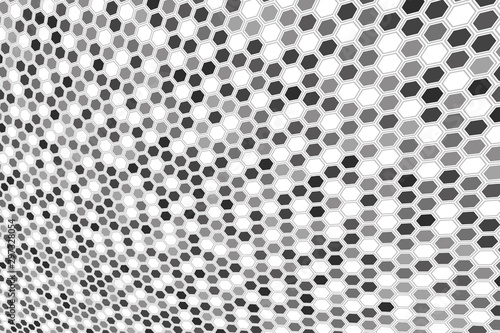 Abstract gray hexagonal background. Hexagonal cell texture.