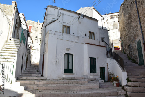 Typical architecture in Monte Sant' Angelo in the south of Italy