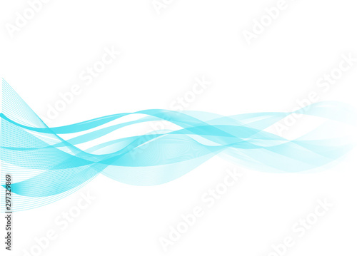 Abstract colorful wave line flowing isolated on white background for design elements in concept technology, music, science, A.I.