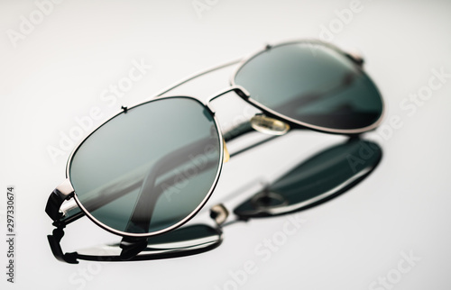 summer glasses with reflection