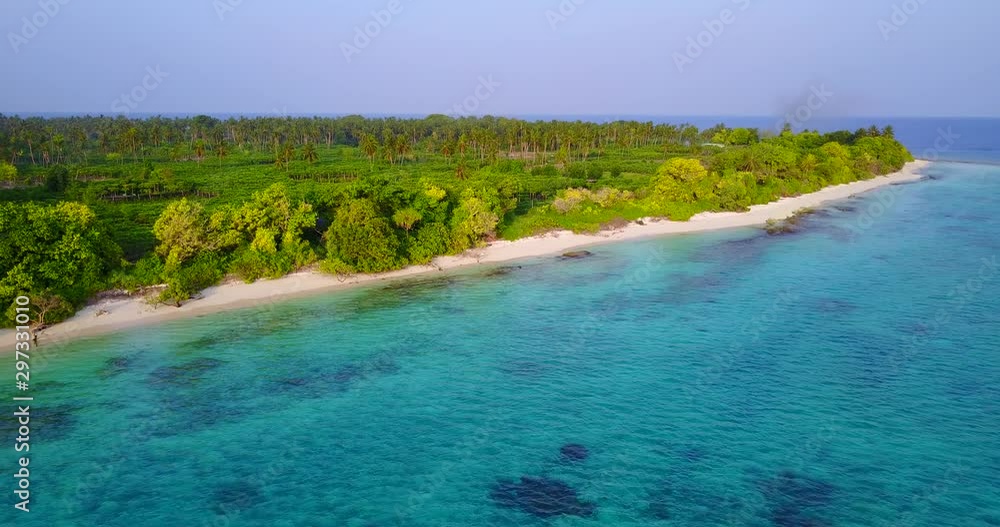 A bright and beautiful aerial view of an island in Indonesia A bright and beautiful aerial view of an island in Indonesia