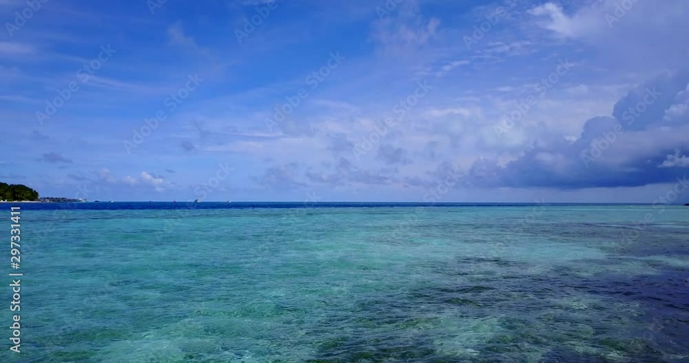 A stunning view of the beautiful, clear waters of the Bahamas