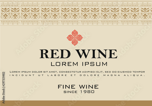 RED WINE LABEL AMARONE VALPOLICELLA MONTEPULCIANO MONTALCINO