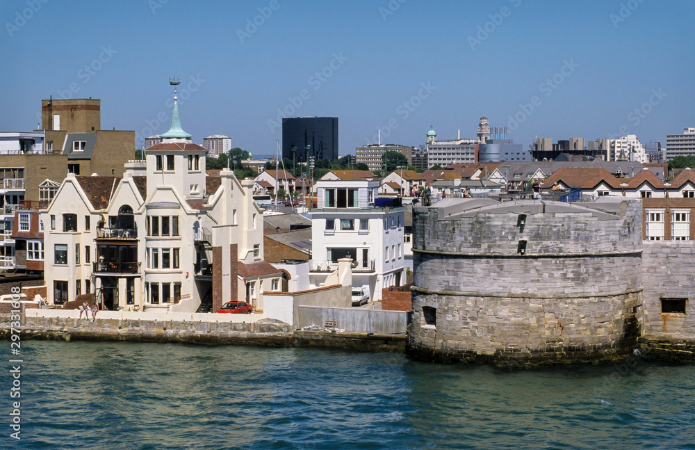 ville, port, Portsmouth, Angleterre, Grande Bretagne