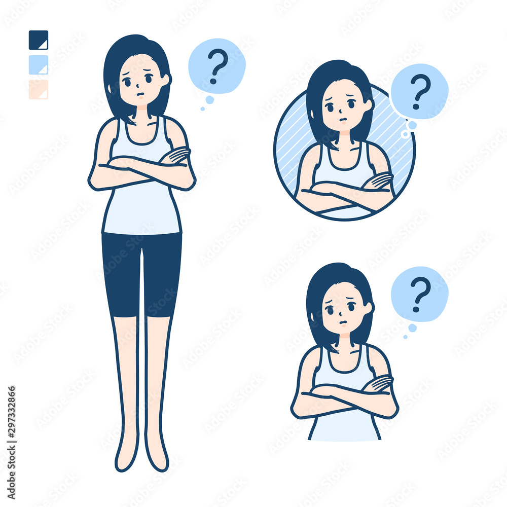simple tank top woman_Question-pose simple tank top woman_Question-pose