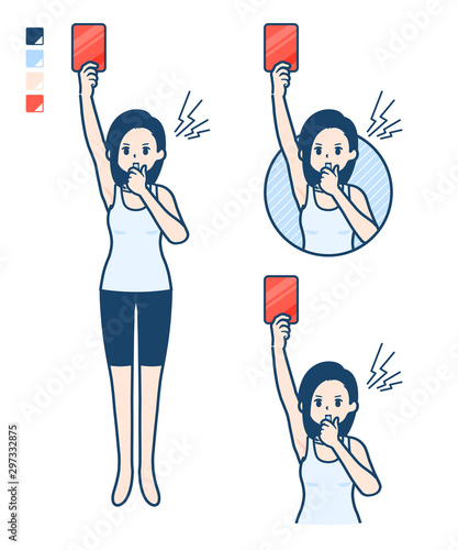 simple tank top woman_red-card