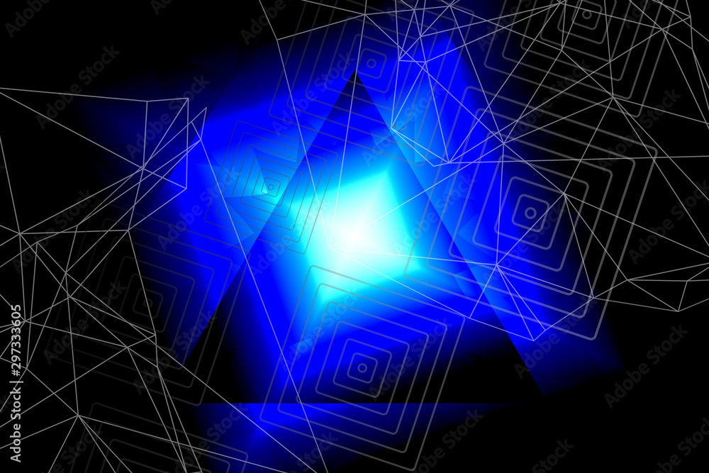 Obraz premium abstract, blue, wave, wallpaper, design, technology, fractal, illustration, light, lines, texture, line, digital, pattern, motion, futuristic, science, backdrop, space, waves, curve, backgrounds