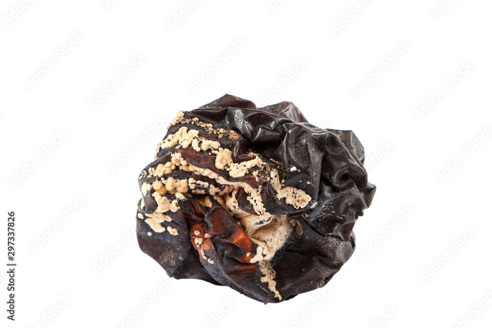 Obraz premium Rotten apple isolated on a white background