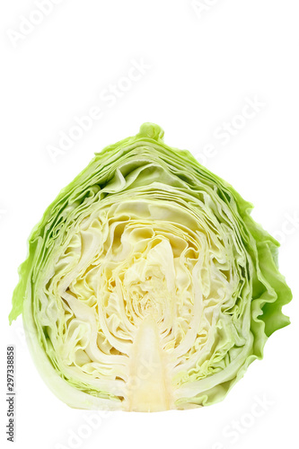 Fresh cabbage head isolated on white background © trotzolga