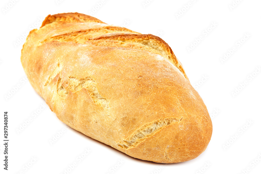 Loaf of wheat bread on white background. Loaf of wheat bread on white background.