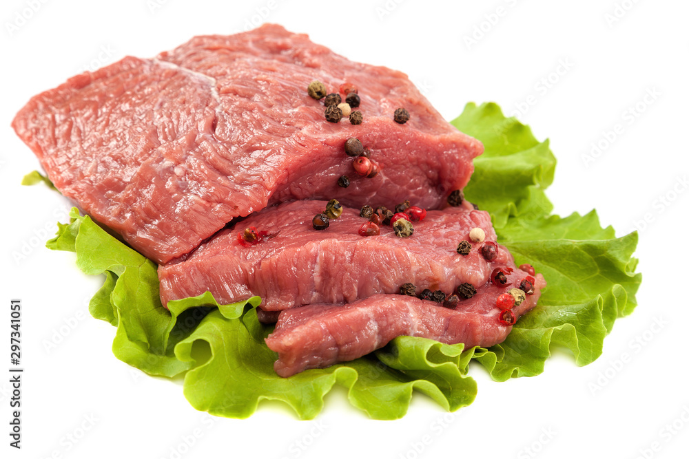 Meat fresh isolated on a white background Meat fresh isolated on a white background