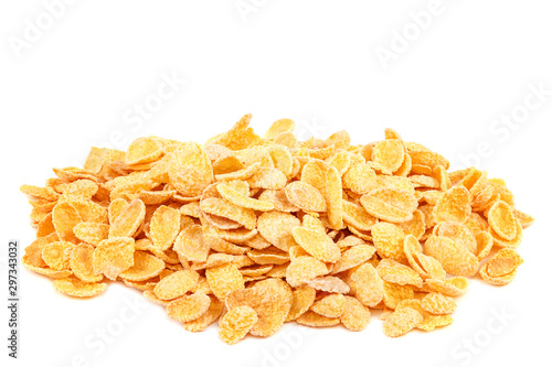 Corn flakes isolated on a white background