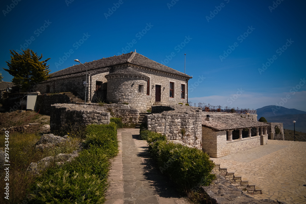 Landscape inside the Lekuresi Castle and military bunkers, Saranda, Albania