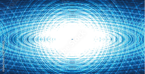 Abstract Circle Blue Digital Sound Wave,technology and earthquake wave concept,design for music industry,Vector,Illustration.