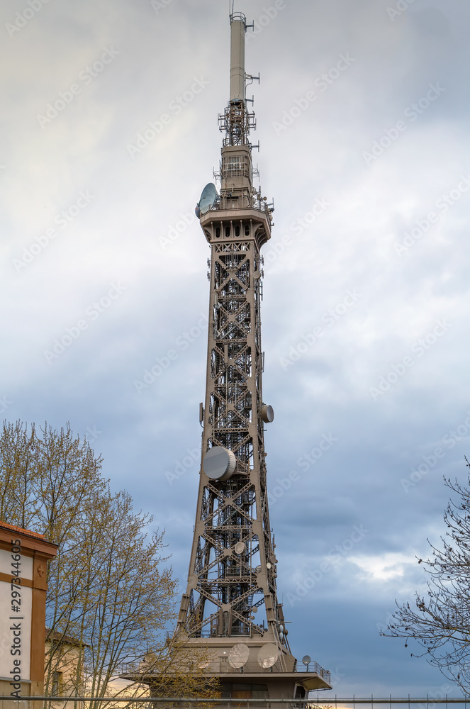 Metallic tower of Fourviere, Lyon, France