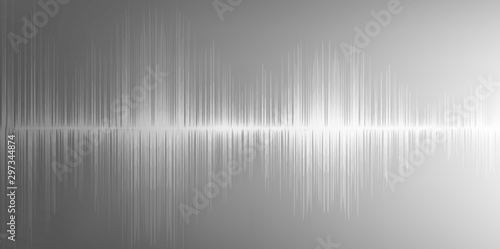 Digital Sound waves on gray background,technology and earthquake wave concept,design for music industry,Vector,Illustration.