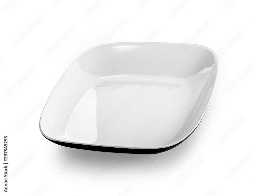 empty plate isolated on white background empty plate isolated on white background