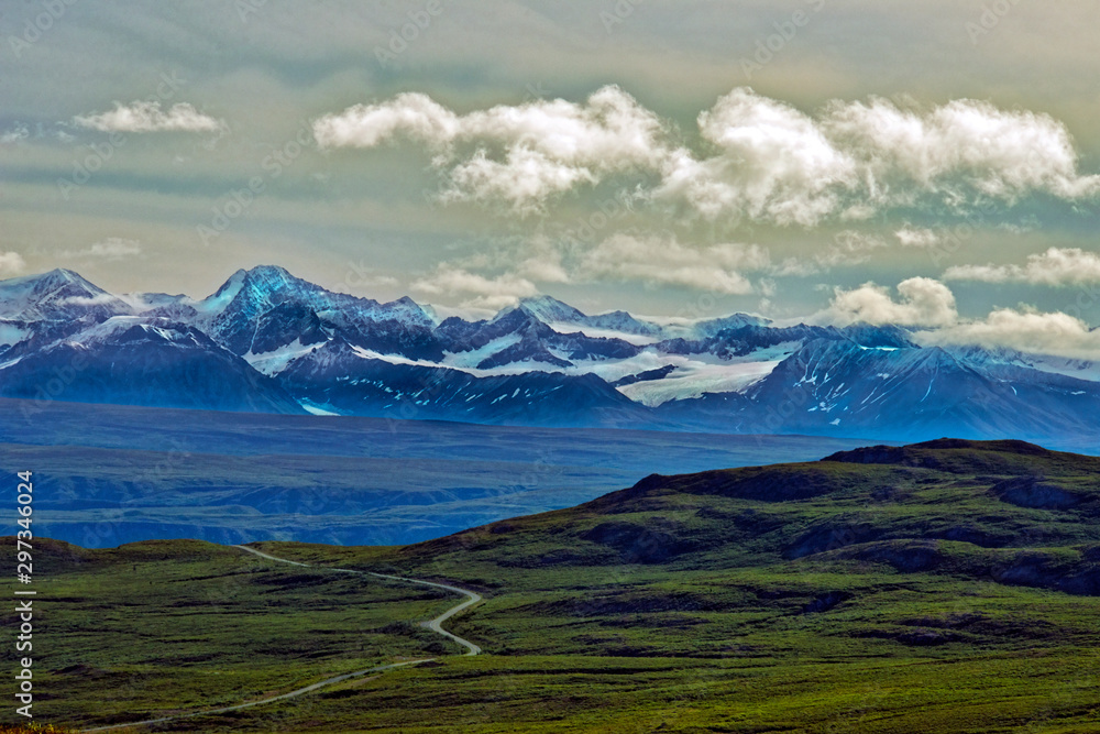Alaskan Rocky Mountains and Road