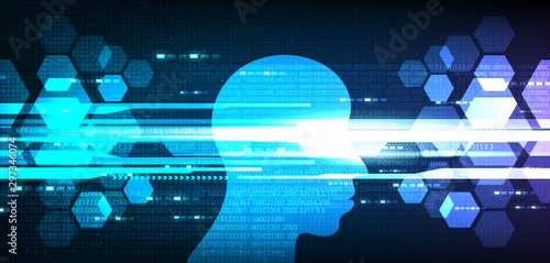 Digital Artificial intelligence technology background,intelligence and brain concept.