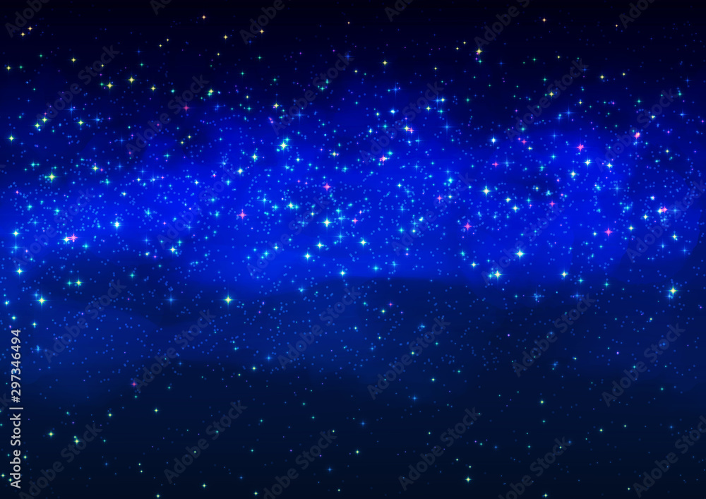 abstract night sky view with star