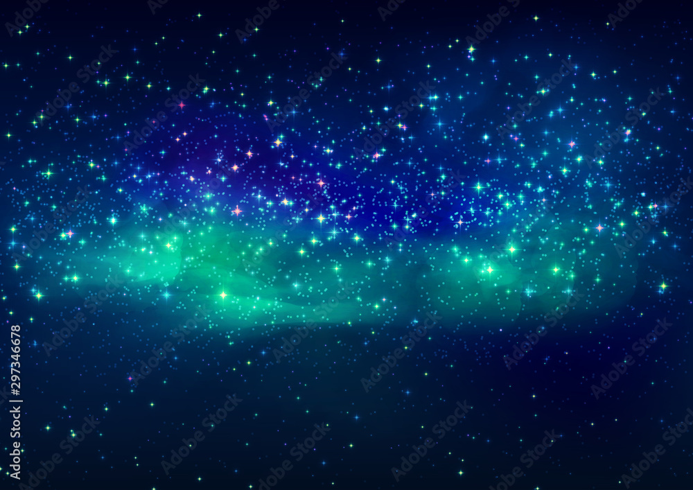 Obraz premium abstract night sky view with star