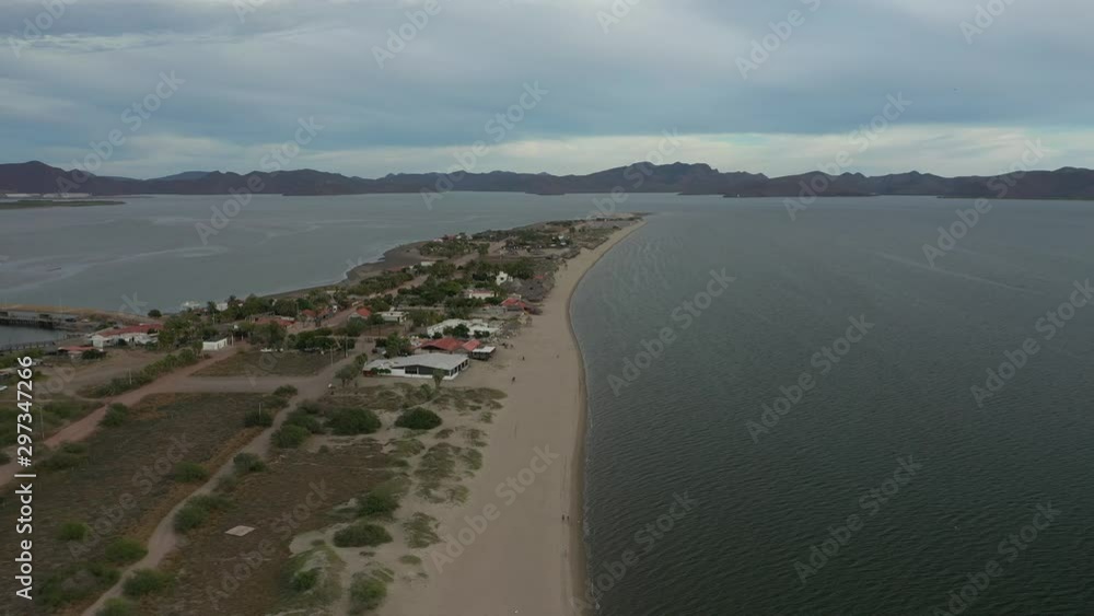 Aerial drone view of Maviri Island, Sinaloa, Mexico Aerial drone view of Maviri Island, Sinaloa, Mexico