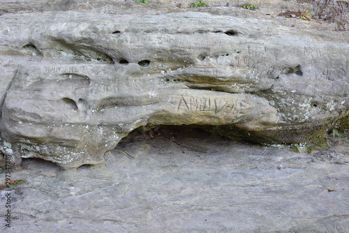 small alcove in rock face