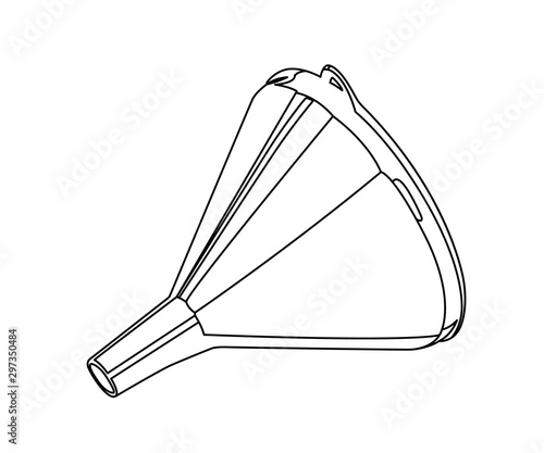funnel contour vector illustration isolated