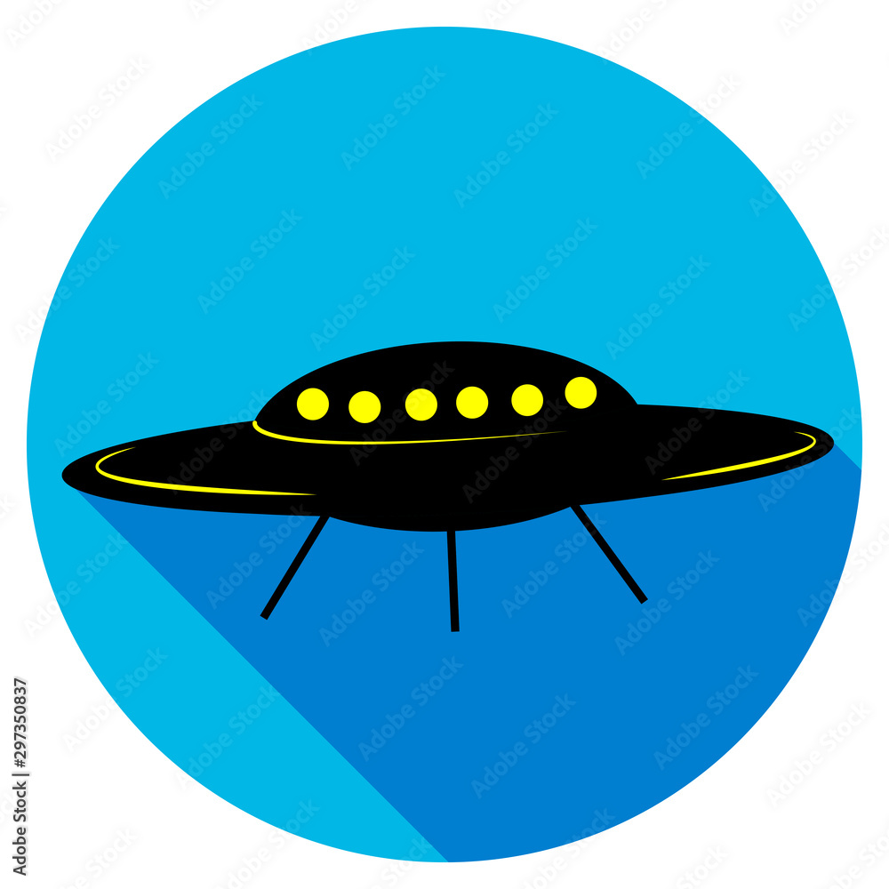 UFO icon isolated object vector UFO icon isolated object vector