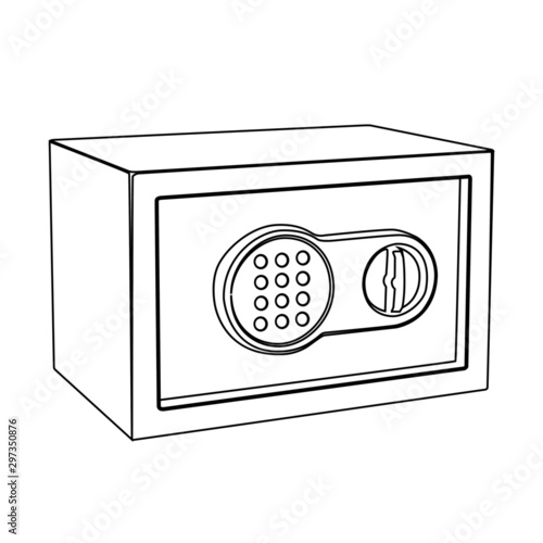 safe contour vector illustration isolated