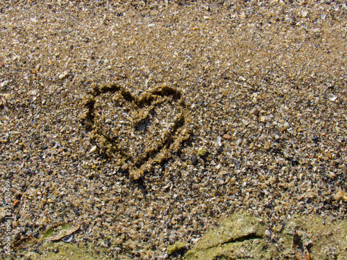 heart in sand