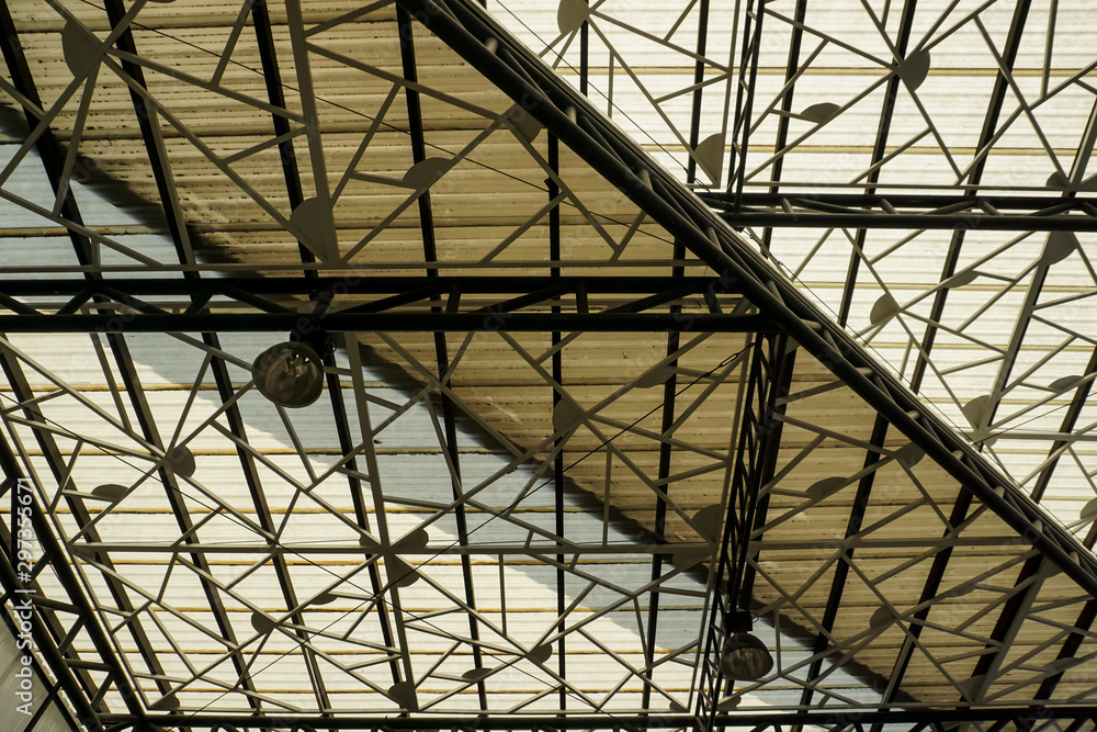 Fototapeta premium Roof structure inside a building
