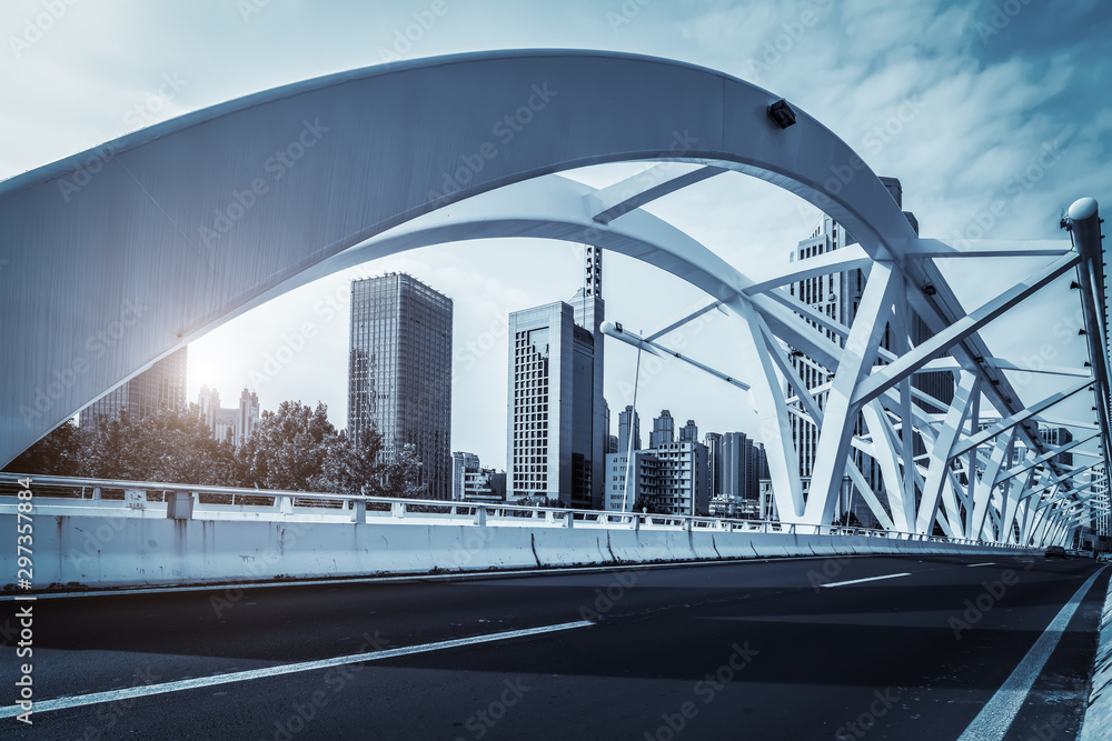 Fototapeta premium Tianjin urban construction Highway Bridge..