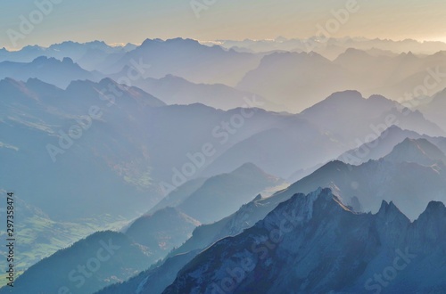 Berggipfel, Blick vom Säntis, Ostschweiz