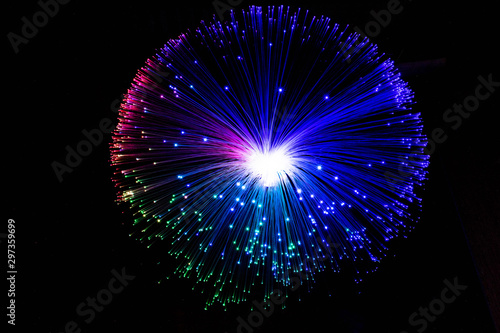 Wallpaper Mural Colored sphere, made with a fiber optic light lamp Torontodigital.ca