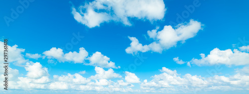 Fototapeta Naklejka Na Ścianę i Meble -  White, soft clouds and blue sky