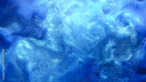 Wallpaper Mural Fume flow intro. Whimsical sky. Glitter blue smoke cloud motion. Torontodigital.ca