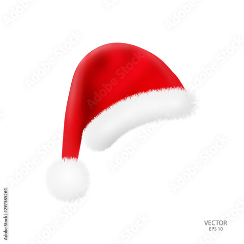 Christmas Santa Claus hat .New Year symbol vector.