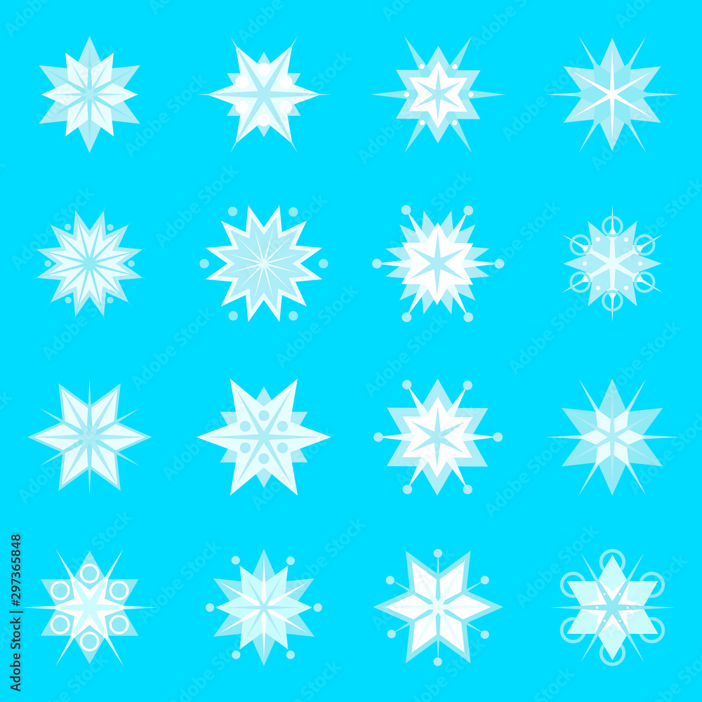 Winter. Snowflakes on blue background. Vector illustration Winter. Snowflakes on blue background. Vector illustration