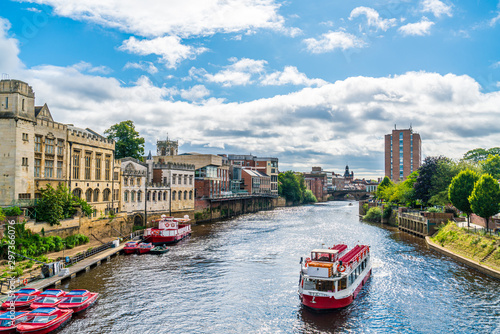 York City with River Ouse in York UK. photo